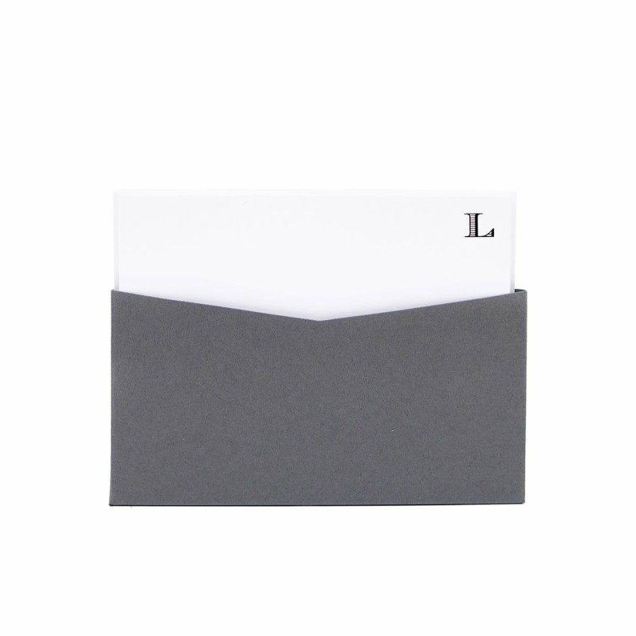 Study * | Oxford Exchange Monogram Notecard Set L Greeting Cards