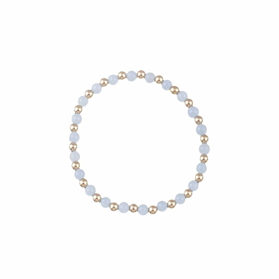 Accessories * | Ritual Intention Angelite Bracelet 4Mm