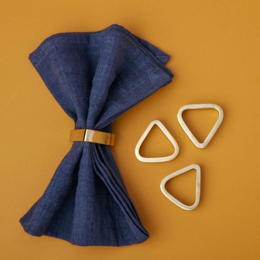 Kitchen * | Be Home Kitchen Luxe Napkin Ring Triangle