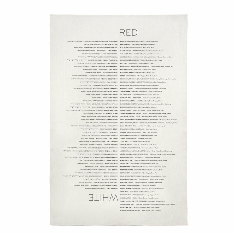 Kitchen * | Sir/Madam Kitchen Tea Towel Wine List