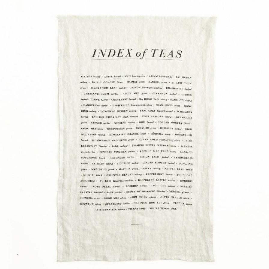 Kitchen * | Sir/Madam Tea Towel Index Of Teas