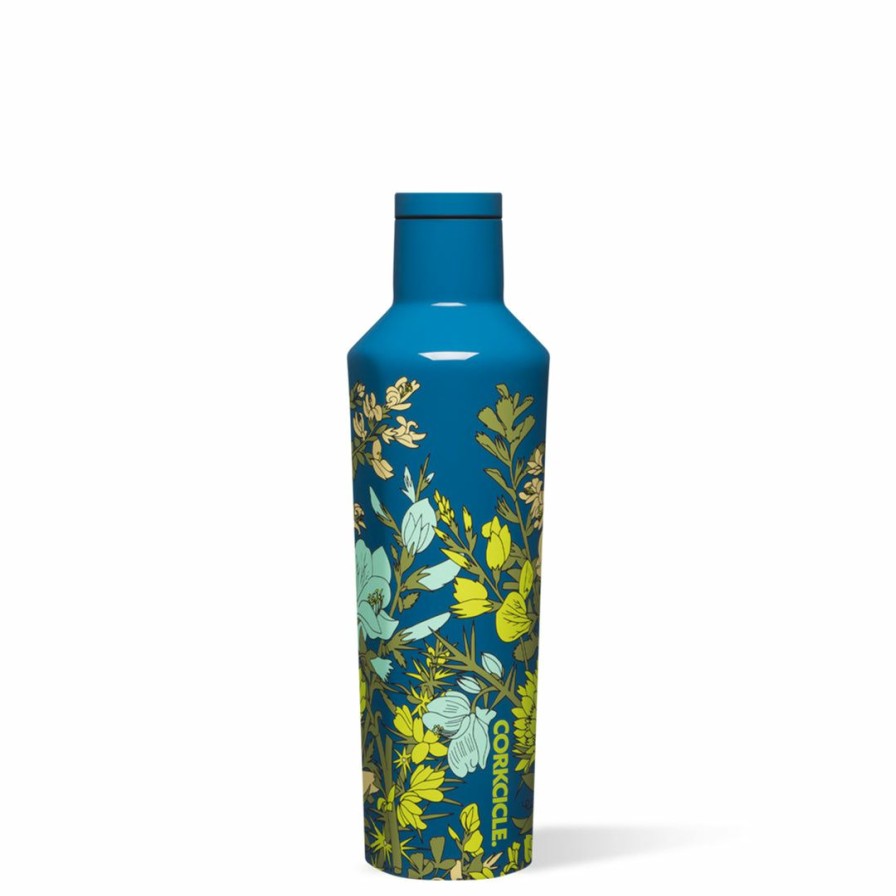 Accessories * | Corkcicle Kitchen Wildflower Blue Canteen