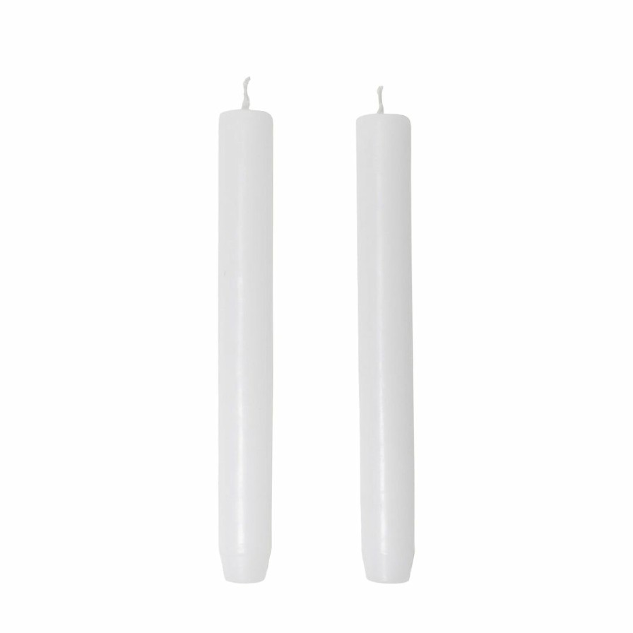 Bath * | Thucassi 8 Taper Candles White Bath