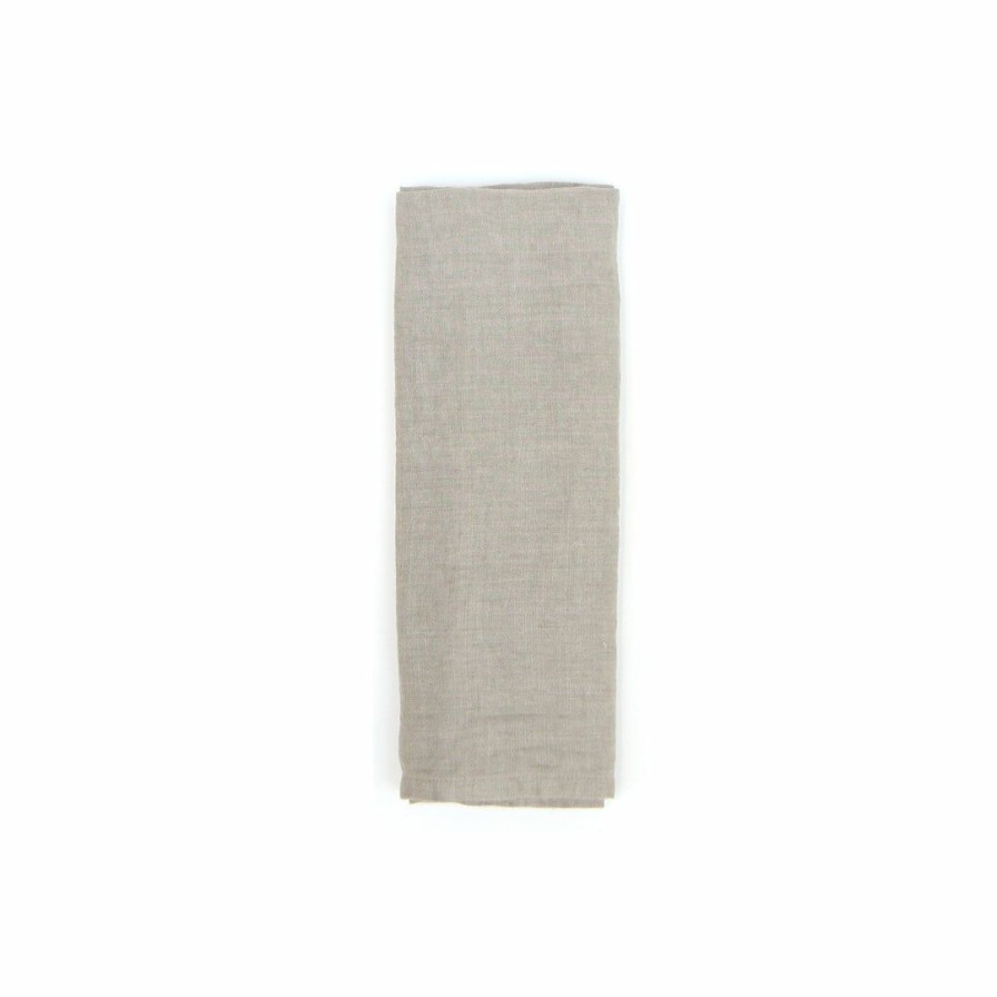 Kitchen * | Deborah Rhodes Washed Linen Napkin Flax Kitchen