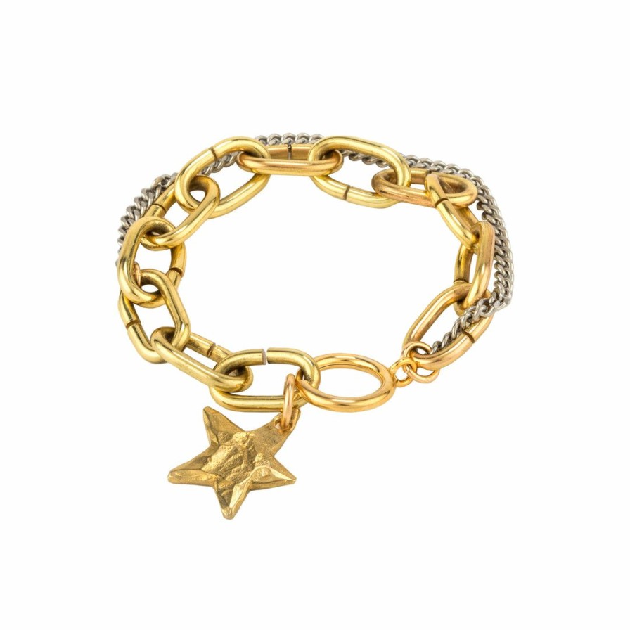 Accessories * | Taylor And Tessier Accessories Sirius Gold Star Bracelet