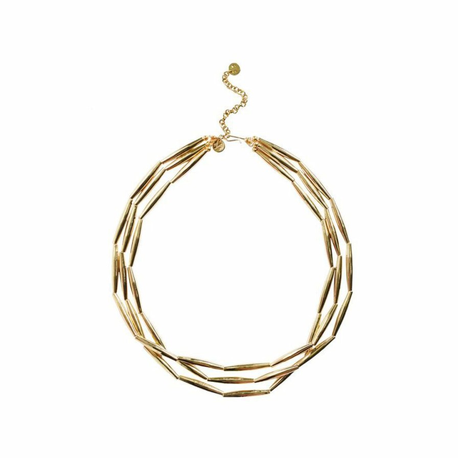 Accessories * | Adriana Pappas Liquid Gold Necklace Three Strand