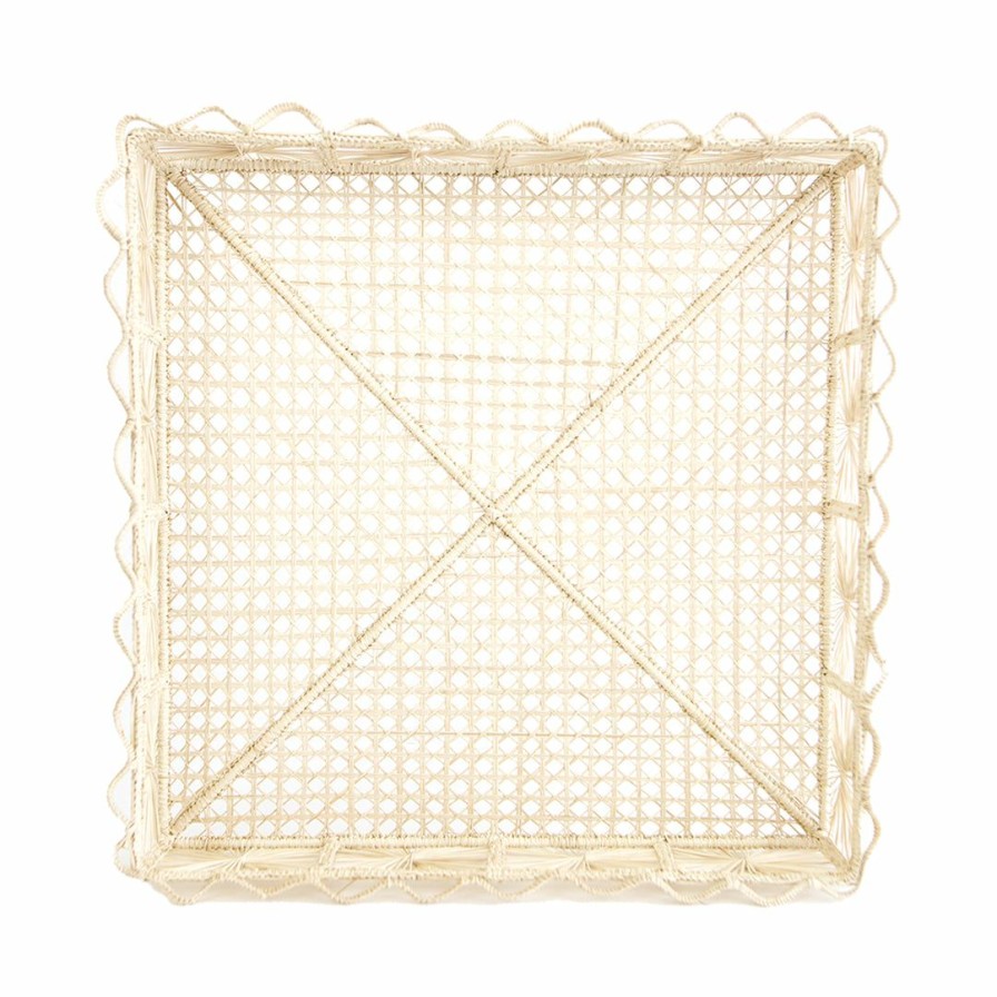 Kitchen * | Myto Design Ritual Summer Flower Knot Weave Rectangle Basket