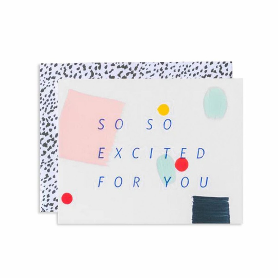 Study * | Moglea Greeting Cards So Excited Confetti