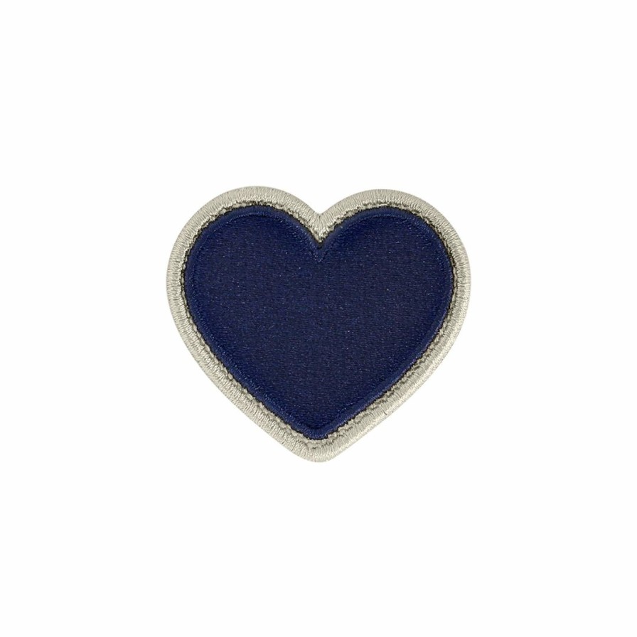 Accessories * | Stoney Clover Lane Rolled Embroidery Heart Patch Sapphire