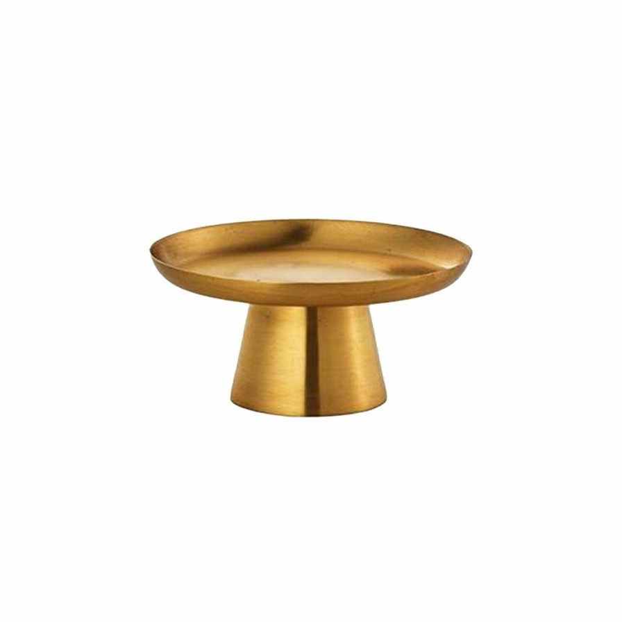 Kitchen * | Fog Linen Brass Cake Stand Small Kitchen