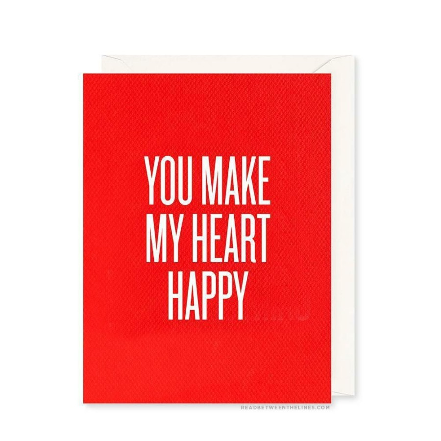 Study * | Read Between The Lines Happy Heart Card