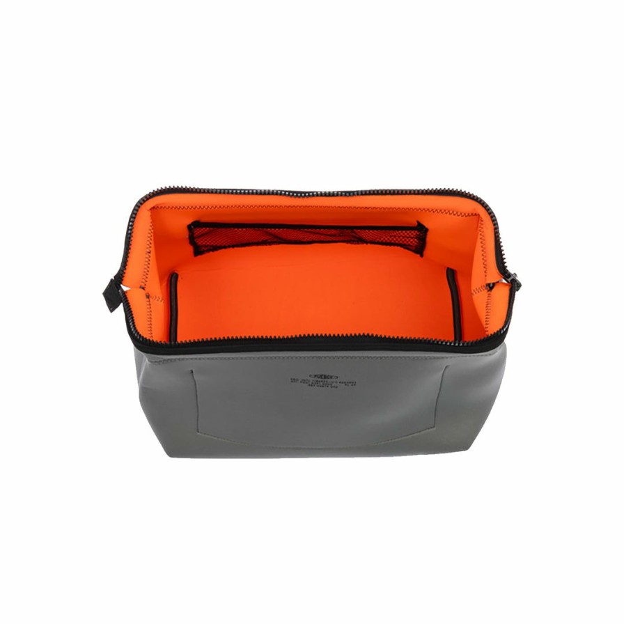 Bath * | Puebco Wired Pouch Light Gray & Orange Bath Accessories