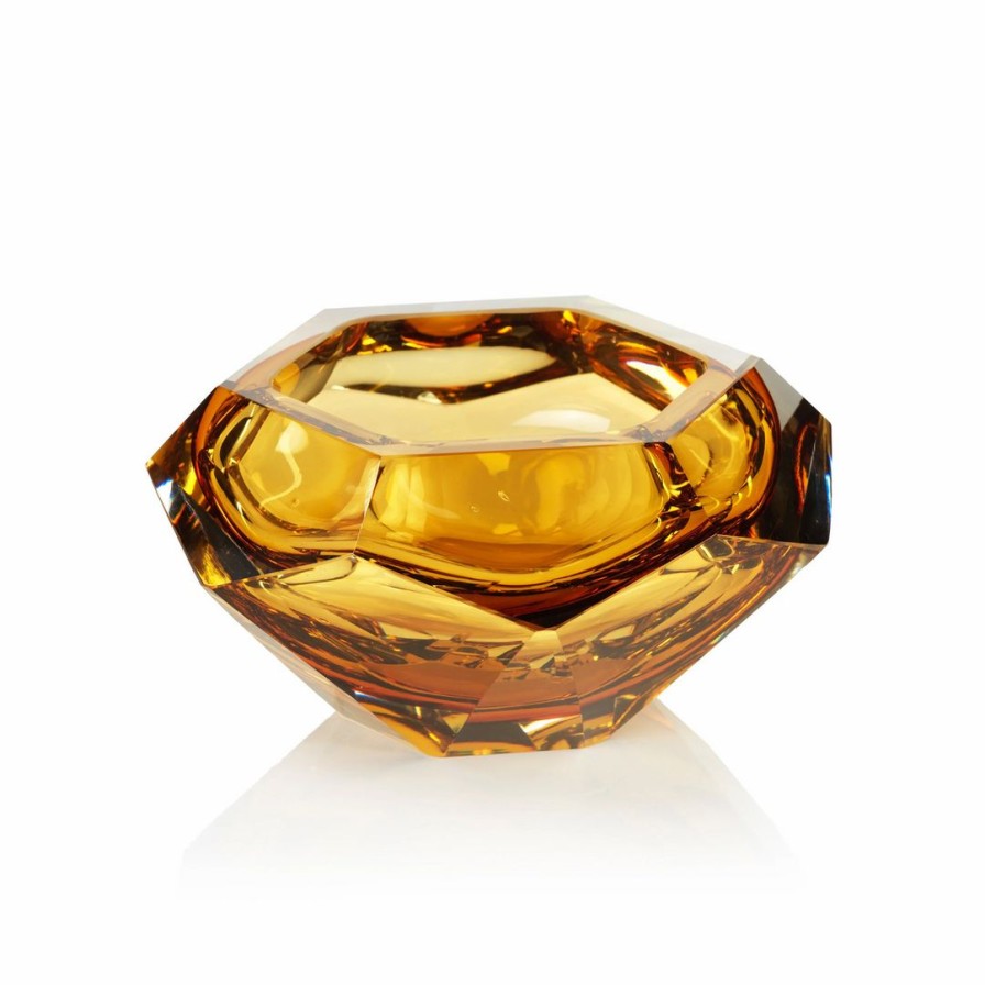 Living * | Zodax Living La Boheme Glass Bowl Amber