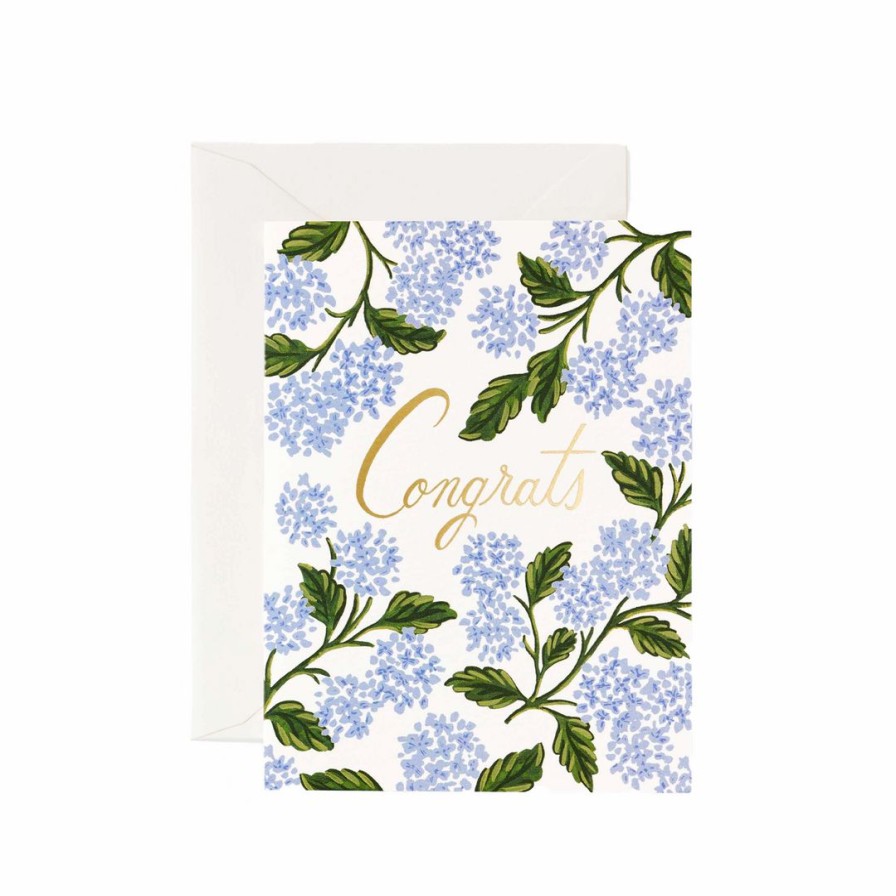 Study * | Rifle Paper Co Greeting Cards Hydrangea Congrats Card