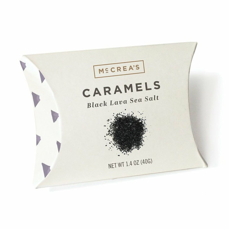 Kitchen * | Mccrea'S Candies Gourmet Black Lava Sea Salt Caramels Pillow Box