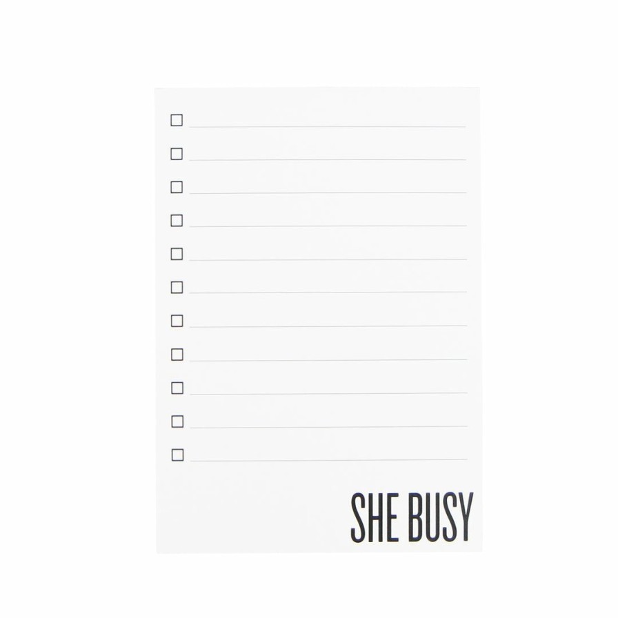 Study * | Read Between The Lines She Busy Lined Notepad Study