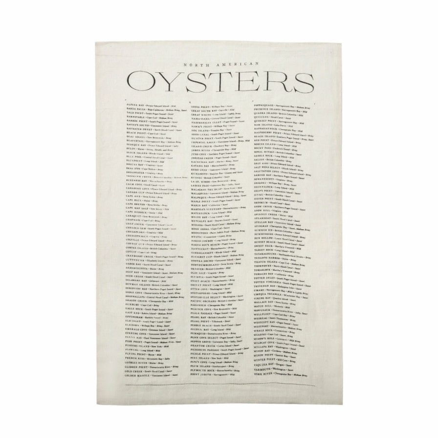 Kitchen * | Sir/Madam Tea Towel Oyster List