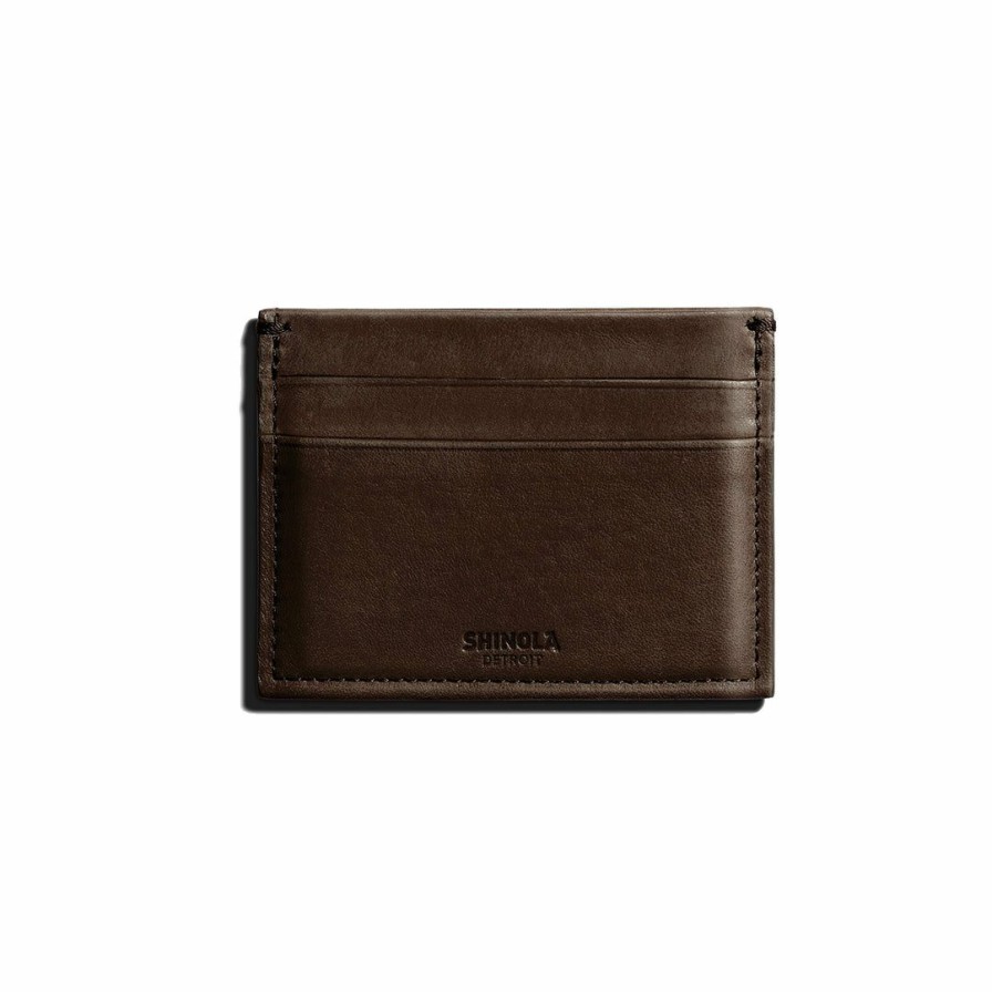 Accessories * | Shinola 5 Pocket Card Case Deep Brown Accessories