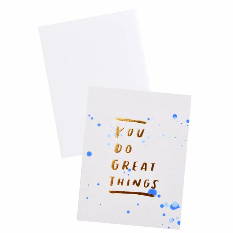 Study * | Moglea Greeting Cards You Do Great Things, Blue- Flat Card