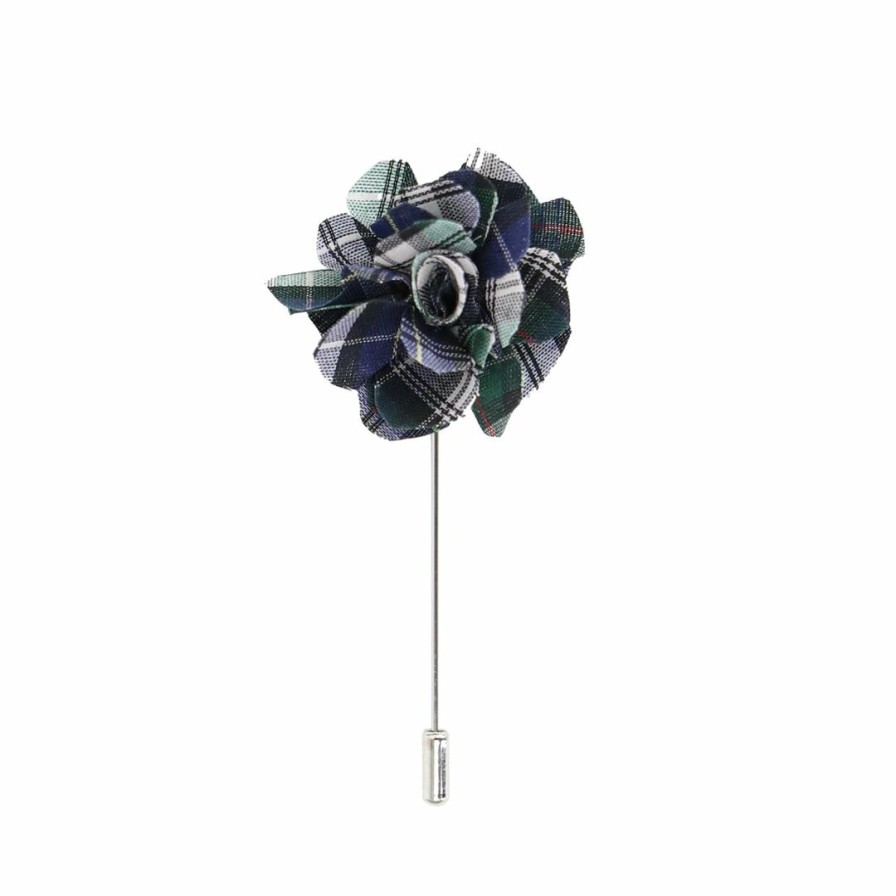 Accessories * | Ella Bing Lapel Pin Plaid Flower