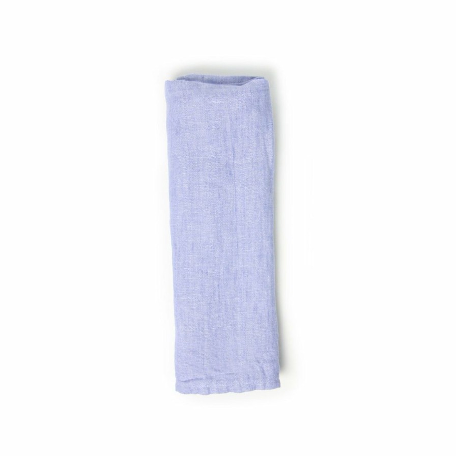 Kitchen * | Deborah Rhodes Summer Washed Linen Napkin Colony Blue