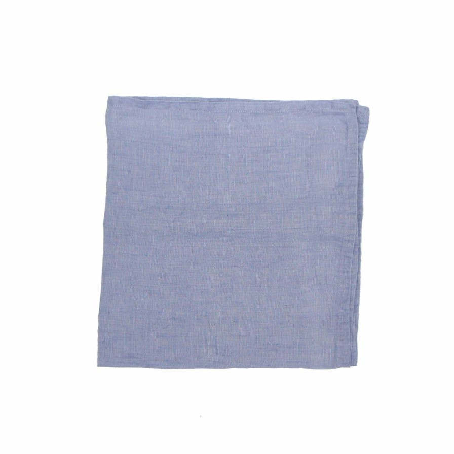 Kitchen * | Deborah Rhodes Summer Washed Linen Napkin Colony Blue