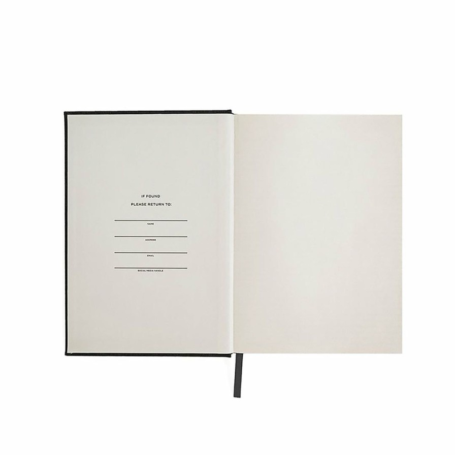 Study * | Design Loop Linen Note To Self Journal Black Study