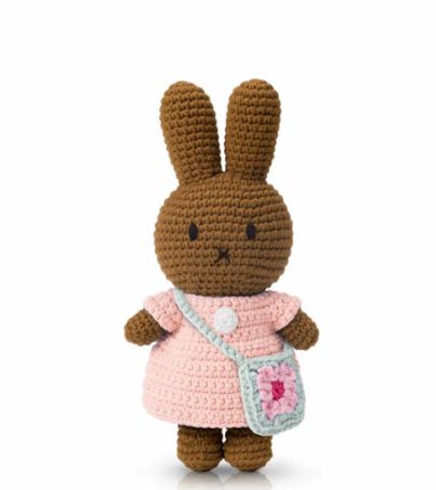 Nursery * | Just Dutch Melanie Crocheted Soft Toy Pink Dress Nursery