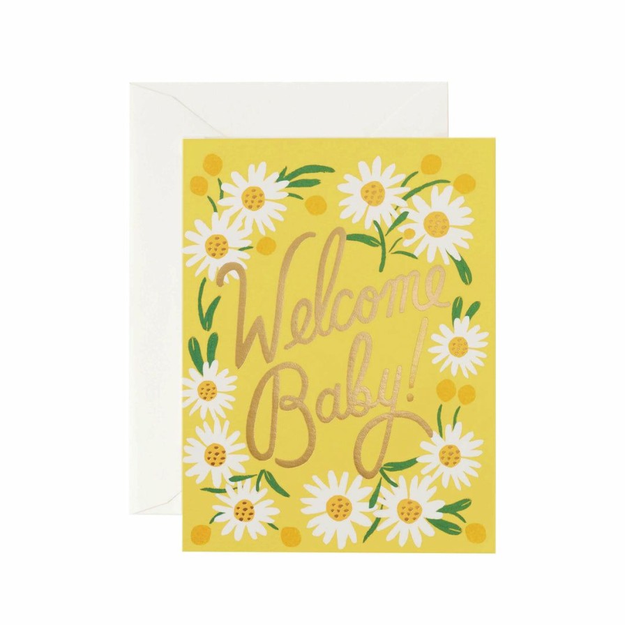 Study * | Rifle Paper Co Daisy Baby Card Greeting Cards