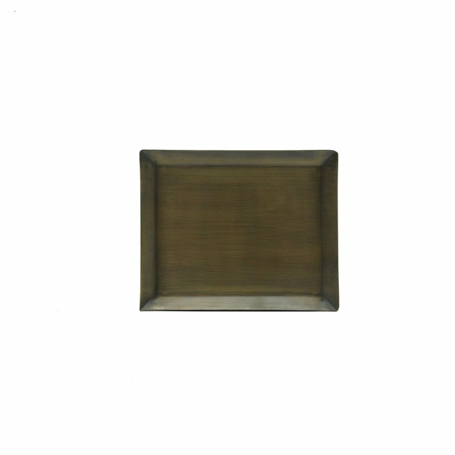 Living * | Fog Linen Small Brass Tray Living