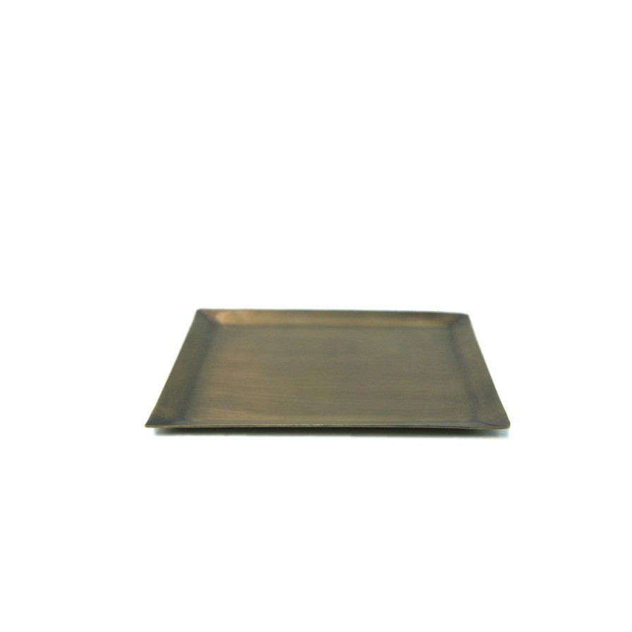 Living * | Fog Linen Small Brass Tray Living