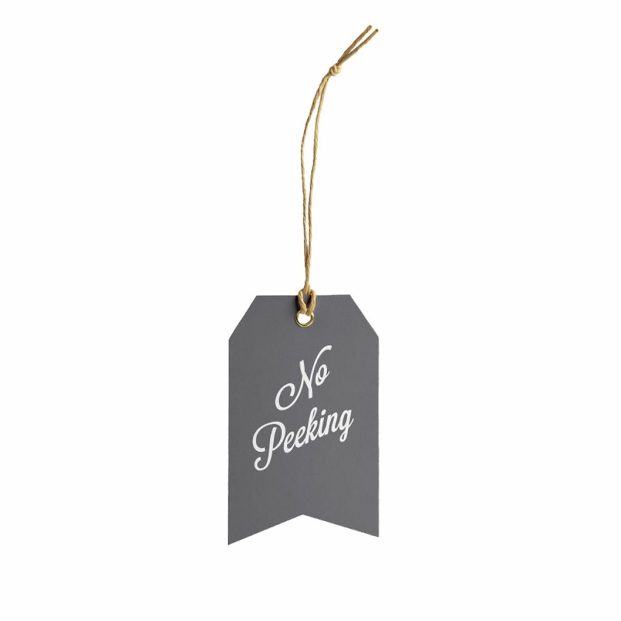 Study * | Oxford Exchange Study No Peeking Gift Tag Grey