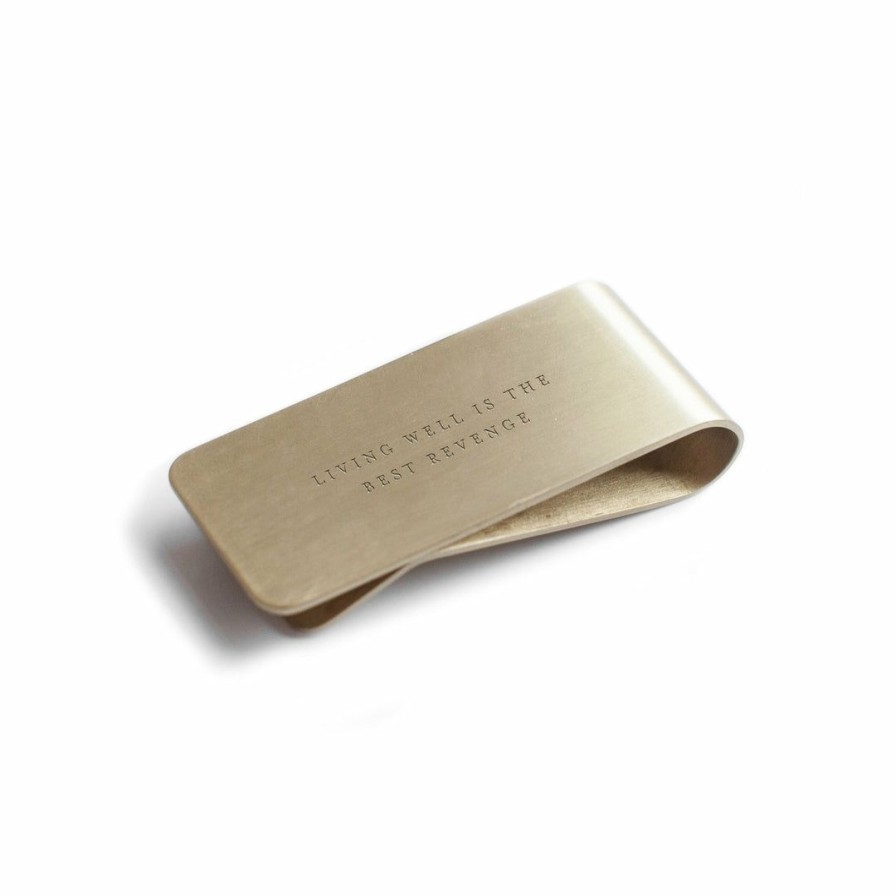 Accessories * | Izola Brass Money Clip Living Well