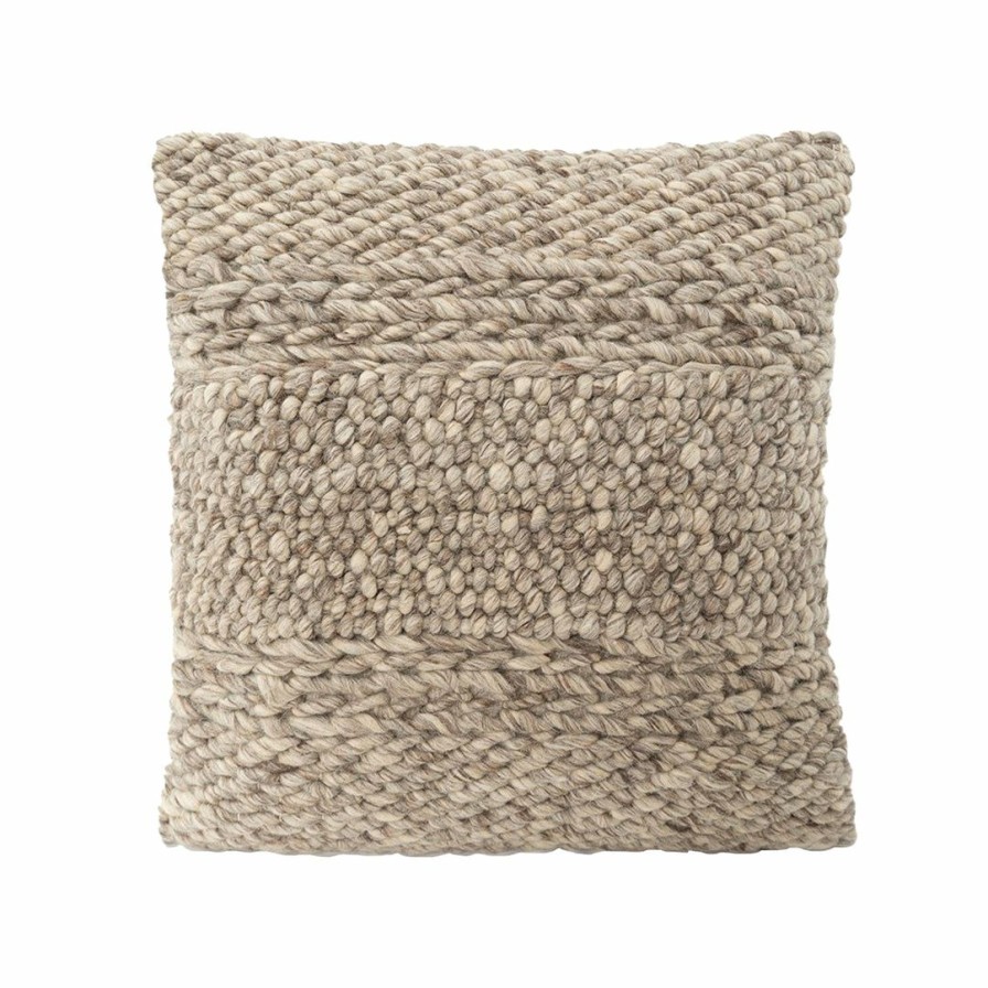 Living * | Anaya Textured Pillow Taupe Living