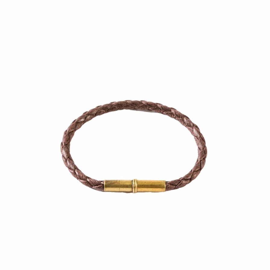 Accessories * | Tres Cuervos Accessories Flint Waxed Canvas Bracelet Brown, Large