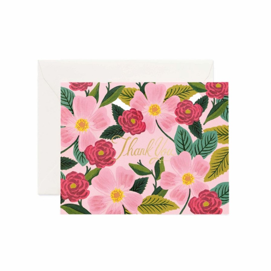 Study * | Rifle Paper Co Greeting Cards Rose Garden Thank You Card