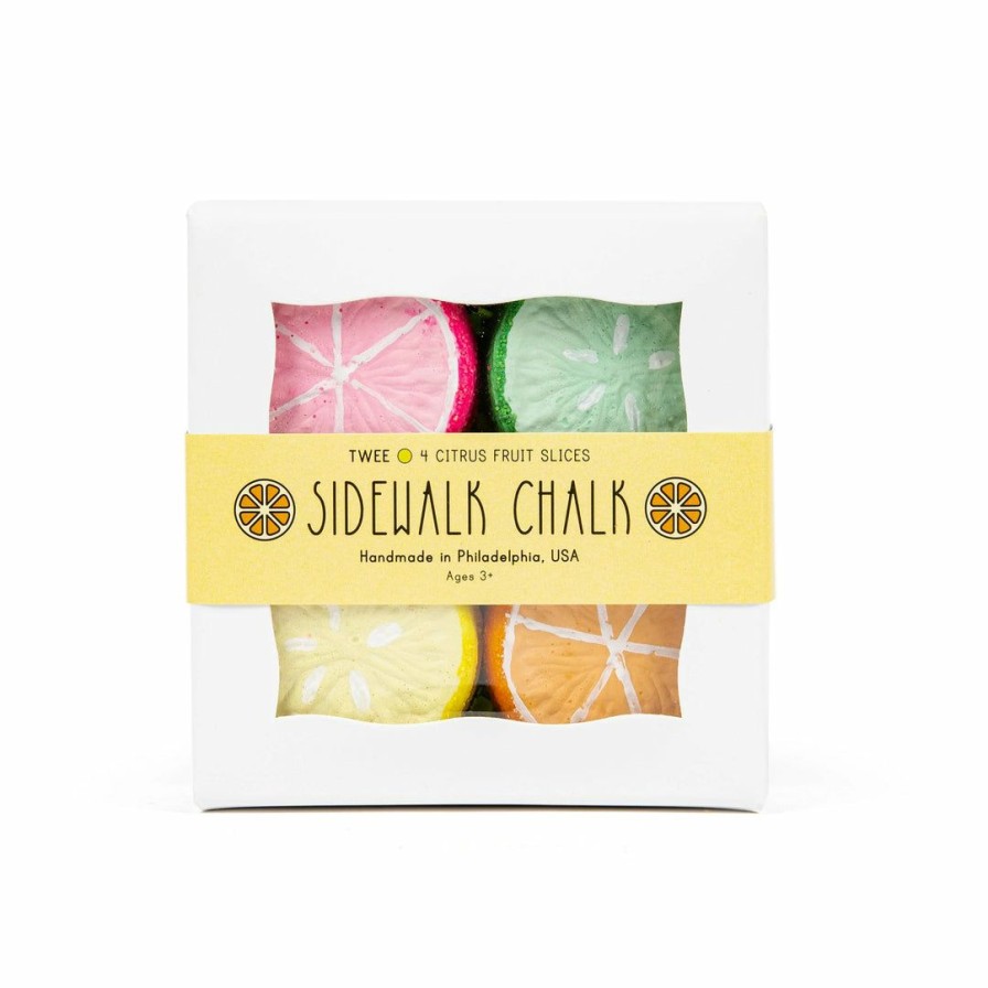 Nursery * | Twee Summer Citrus Slices Sidewalk Chalk