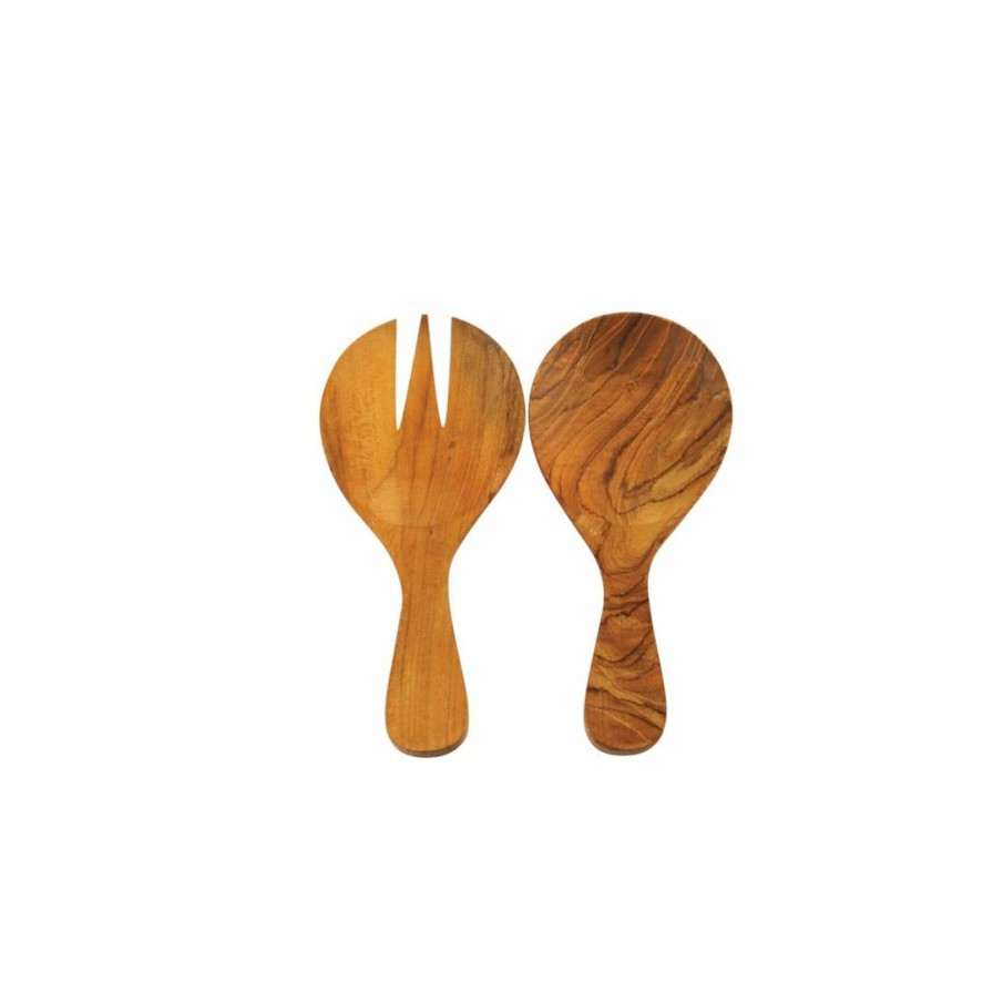 Kitchen * | Be Home Teak Round Serving Set