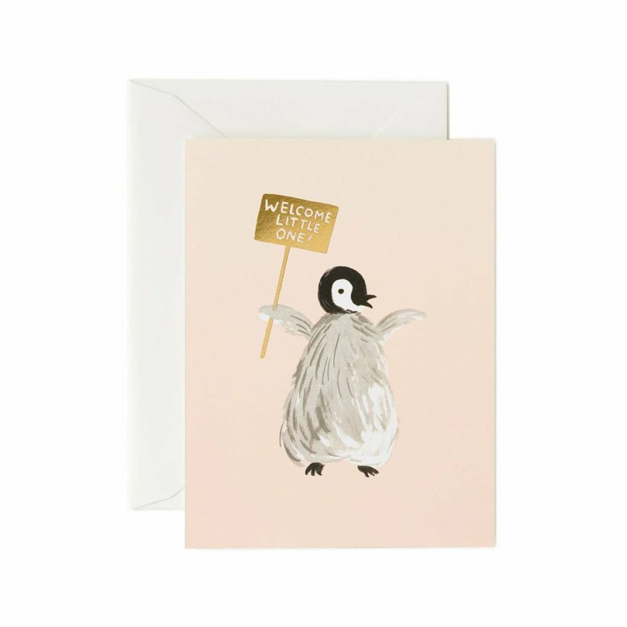 Study * | Rifle Paper Co Welcome Penguin Card