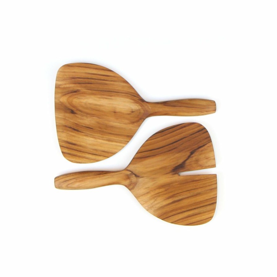 Kitchen * | Be Home Teak Wide Serving Set Kitchen