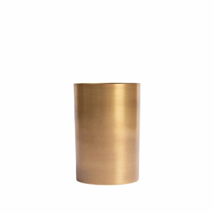 Living * | Civil Alchemy Living Brass Cylinder Vase Small