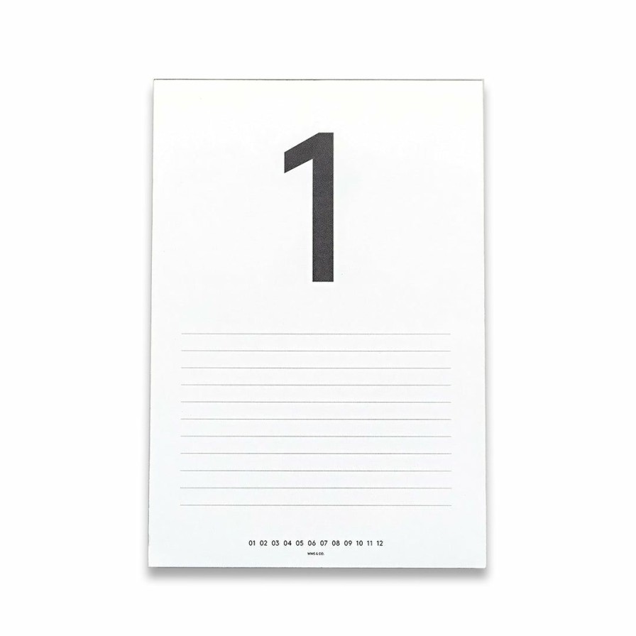 Study * | Wms & Co Daily Calendar Pad Gold