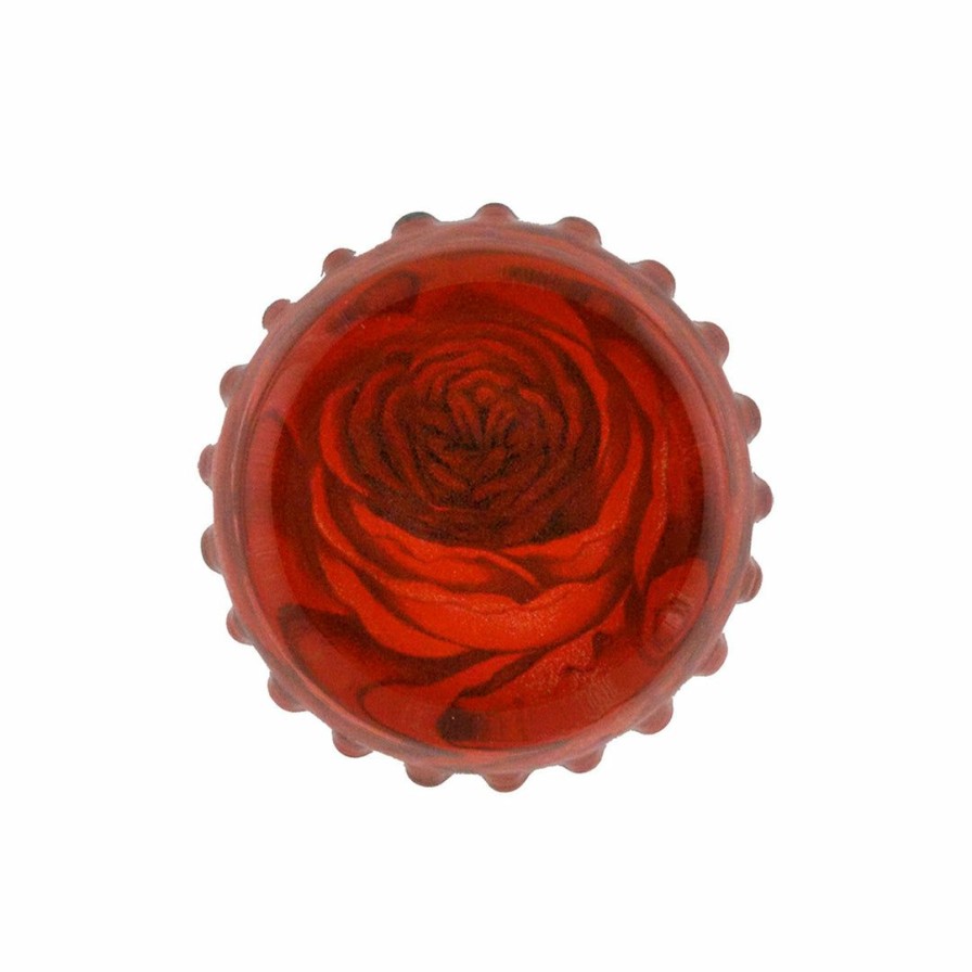 Living * | John Derian Red Rose Scalloped Charm