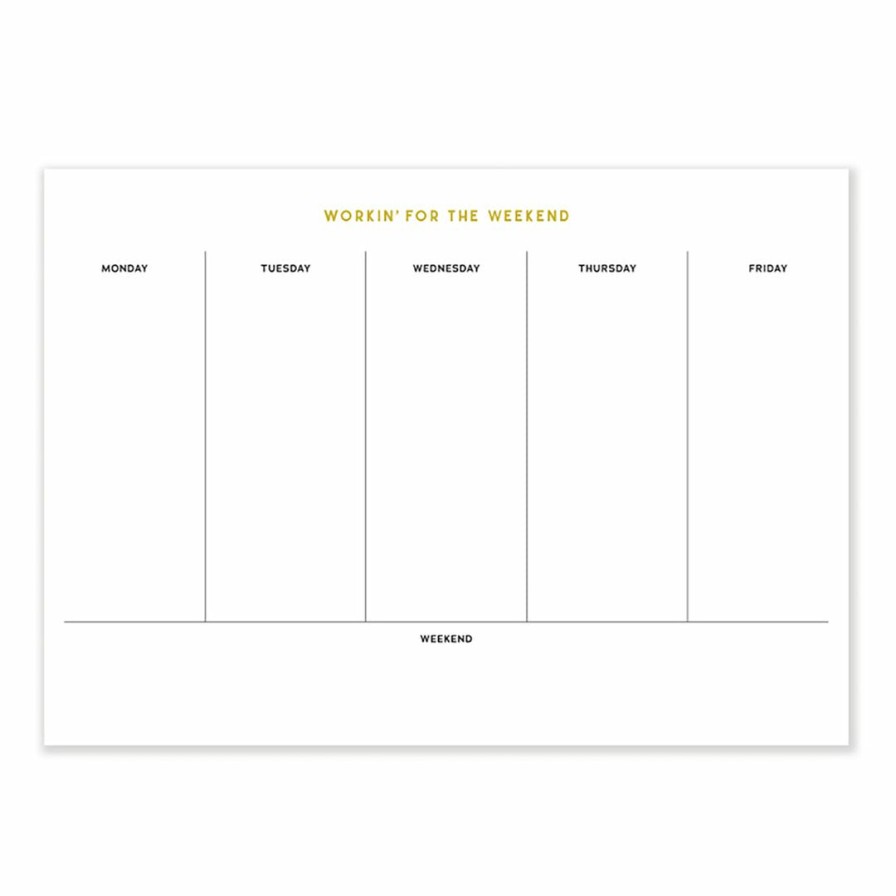 Study * | Sapling Press Weekend Desk Pad Study