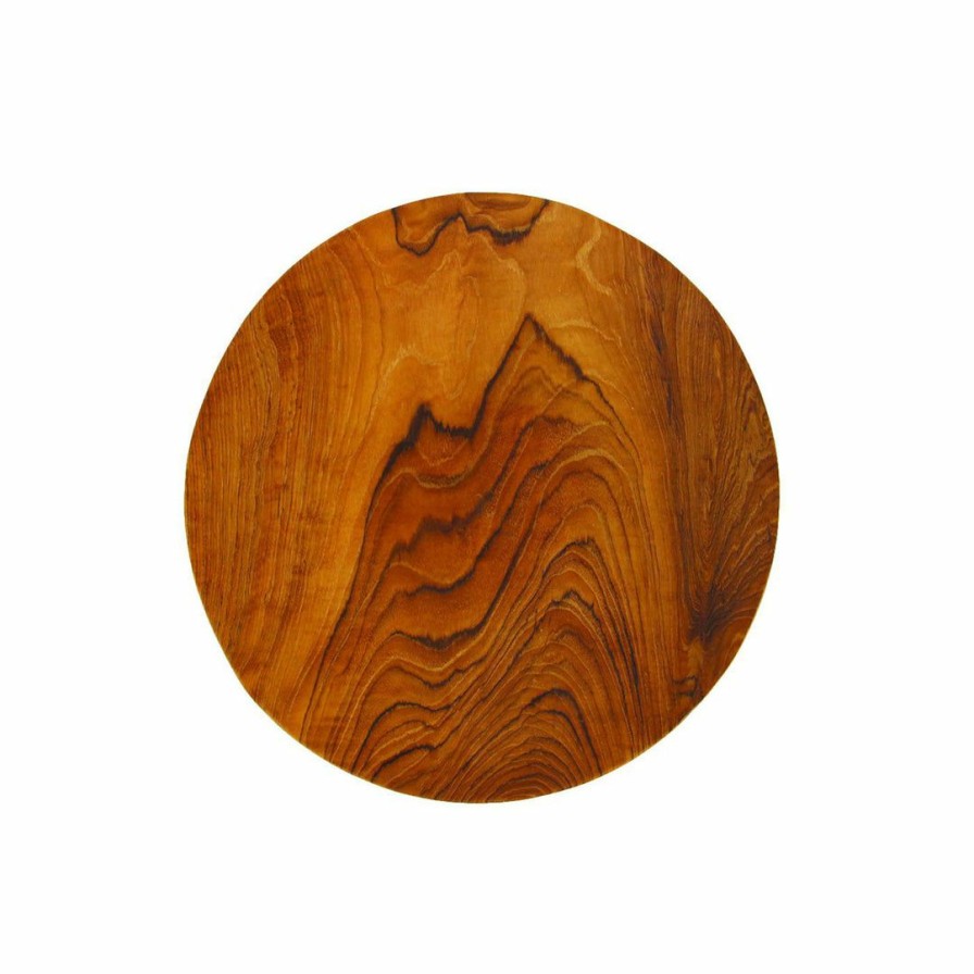 Kitchen * | Be Home Teak Round Plate Large