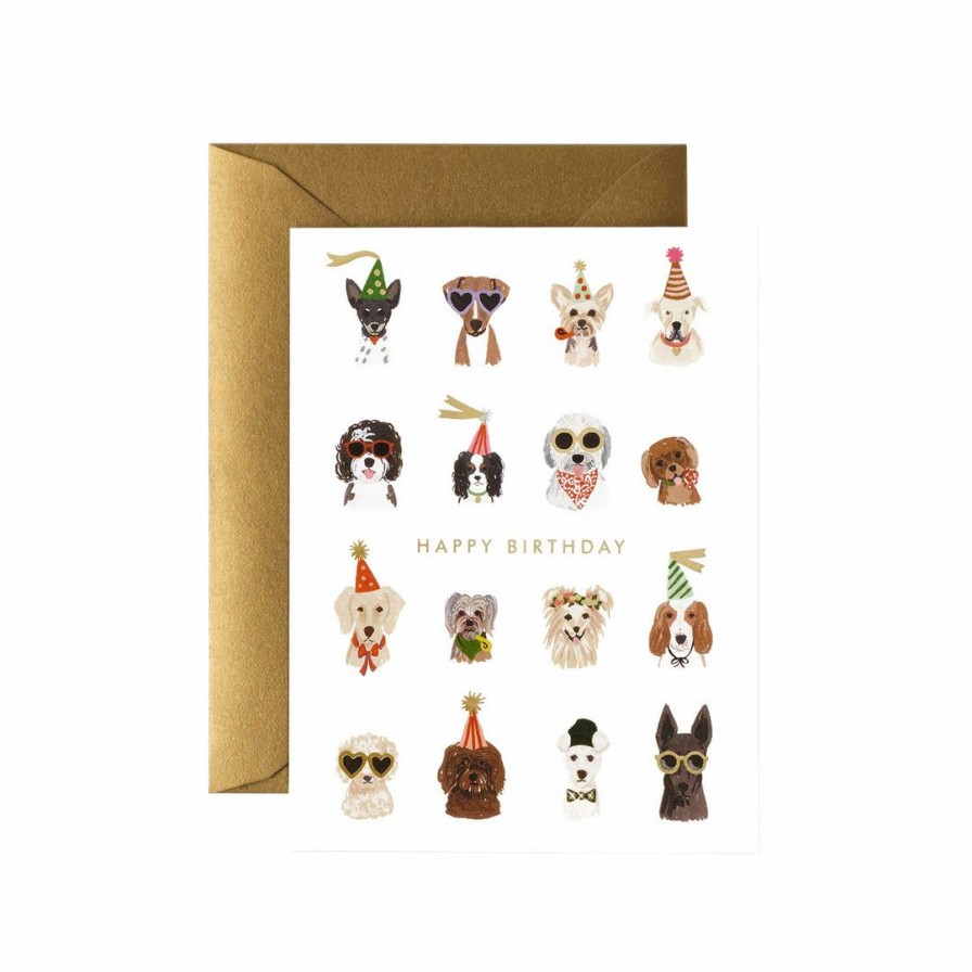 Study * | Rifle Paper Co Party Pups Birthday Card Greeting Cards