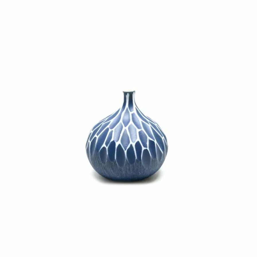 Living * | Art Floral Trading Tiny Congo Vase Blue