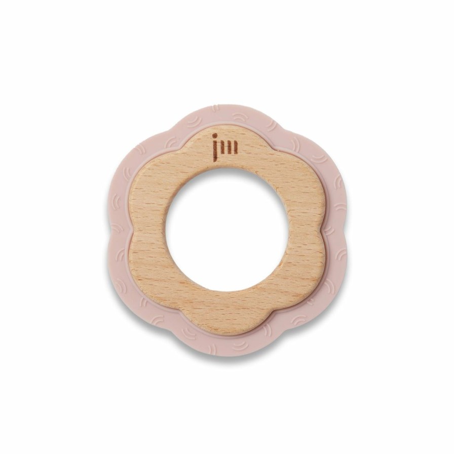 Nursery * | January Moon Wood And Silicone Teether Rose