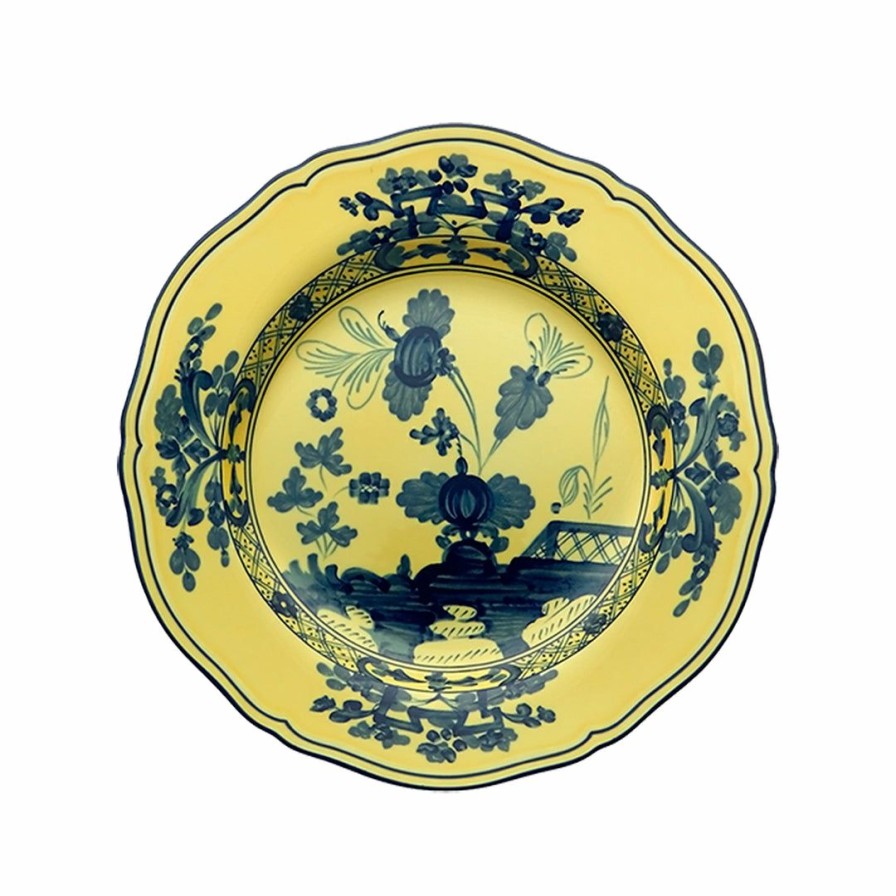 Kitchen * | Richard Ginori Kitchen Oriente Italiano Flat Dinner Plate Citrino