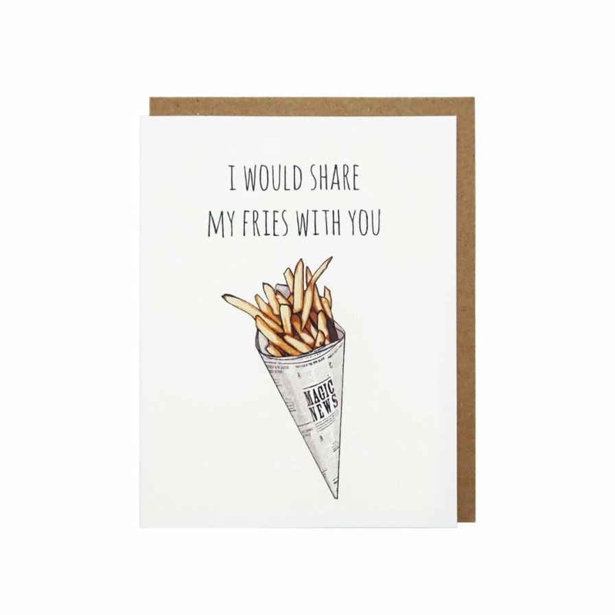 Study * | Noted By Copine Share My Fries Card Greeting Cards